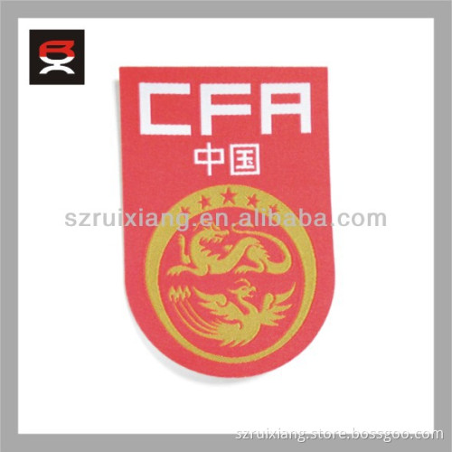 China OEM iron on/sewn on woven patch label